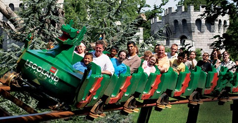 Montanha-russa na Legoland em Windsor