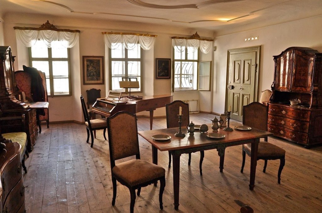 Interior da Casa de Mozart em Viena na Áustria