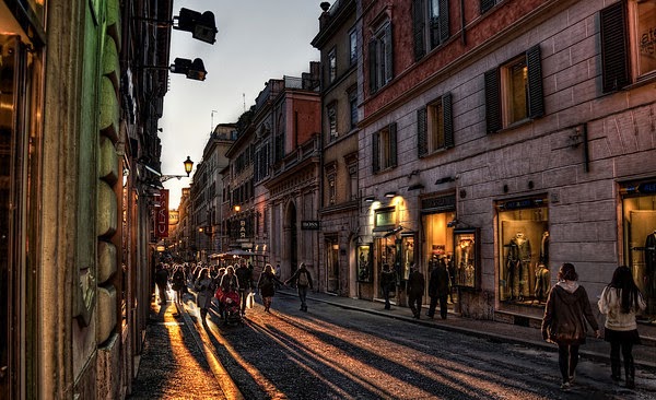 Movimento em rua de Roma