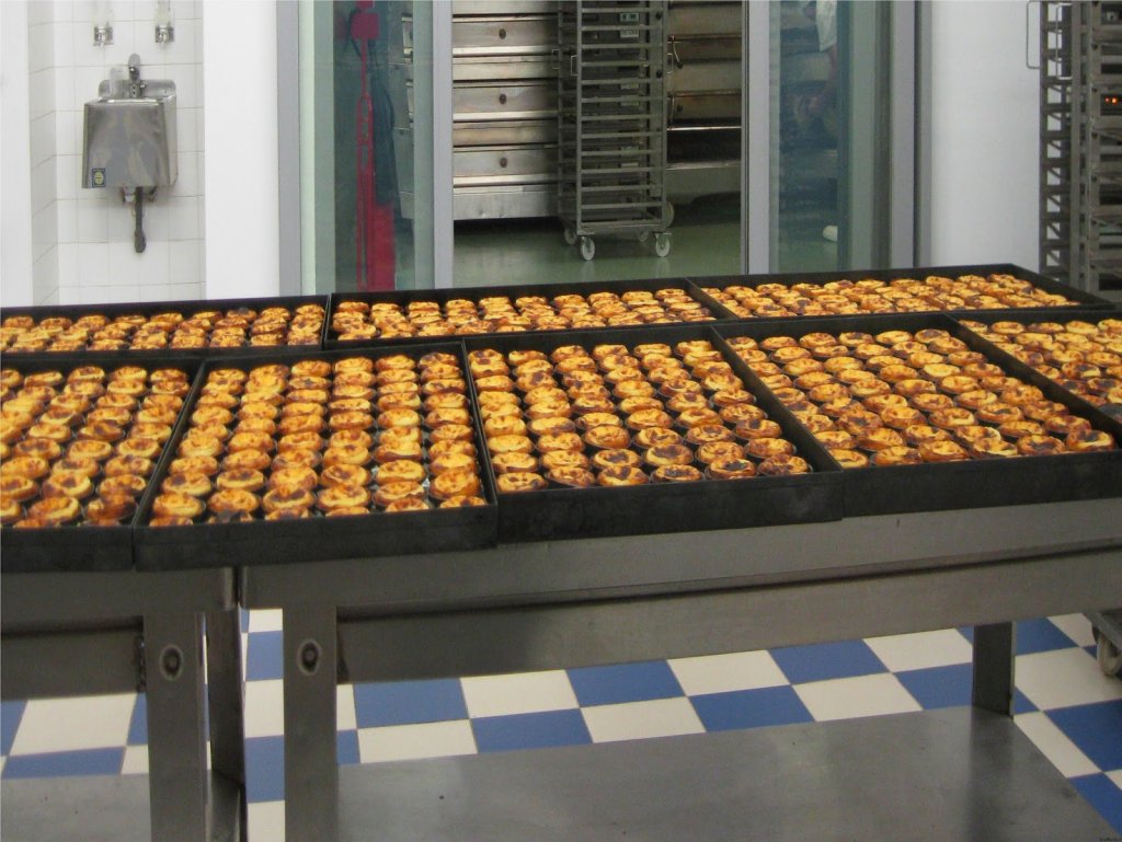 Pastéis de Belém preparados no restaurante