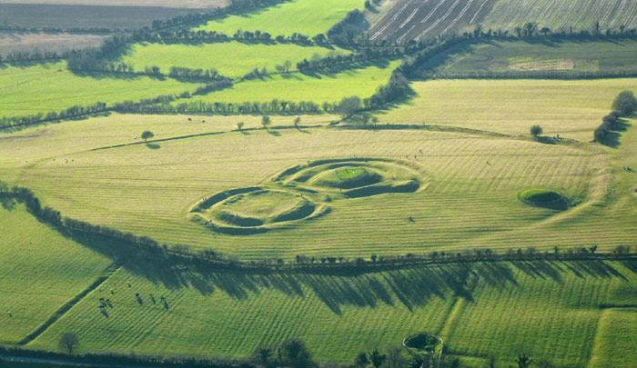 Hill of Tara em Dublin na Irlanda visto de cima