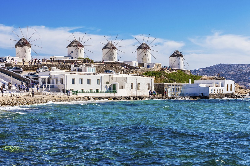 Ilha de Mykonos na Grécia