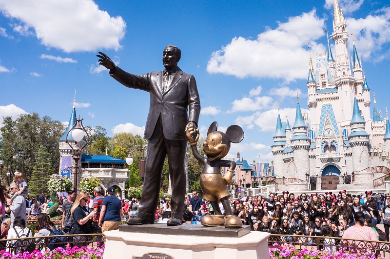 Visitantes no Parque Magic Kingdom