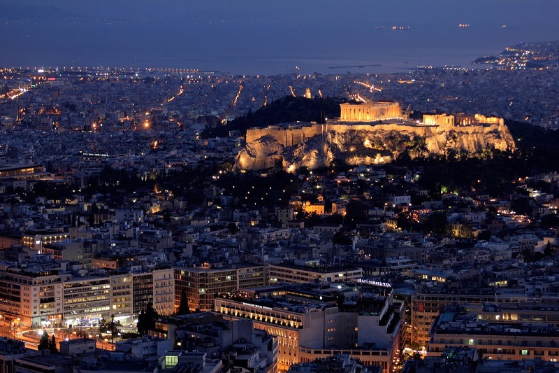 Vista da cidade de Atenas