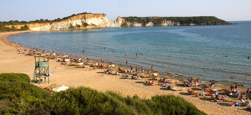 Praia de Gerakas em Zaquintos