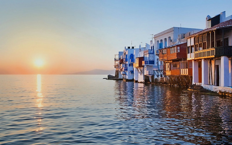 Ilha de Mykonos na Grécia