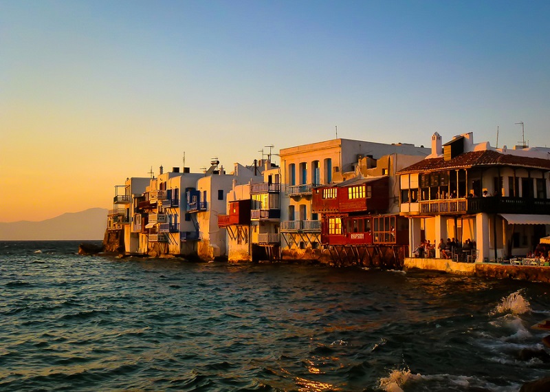 Little Venice na ilha de Mykonos