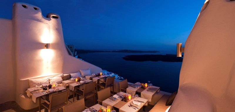 Restaurante em Santorini