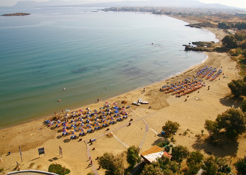 Praia Chrissi Akti na ilha de Paros