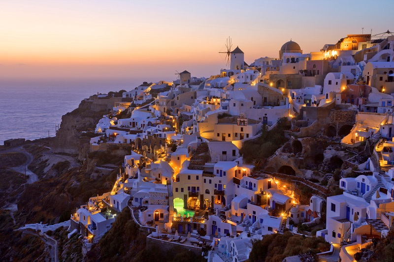 Ilha de Santorini na Grécia