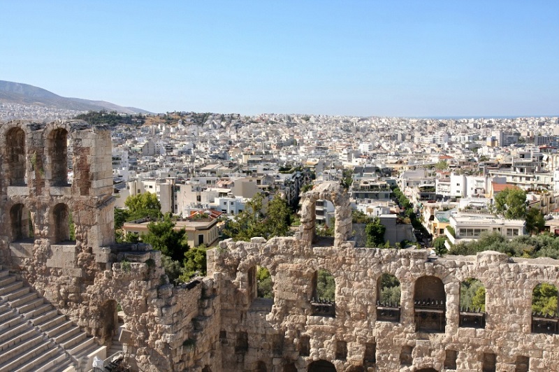 Cidade de Atenas na Grécia