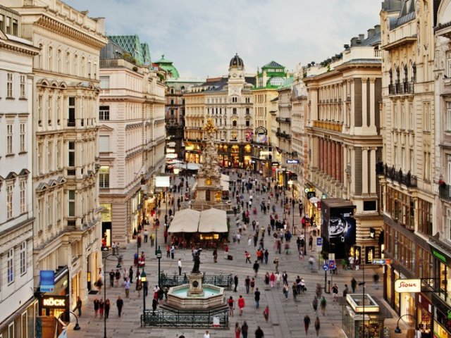 Rua Karntner Strasse em Viena | Áustria