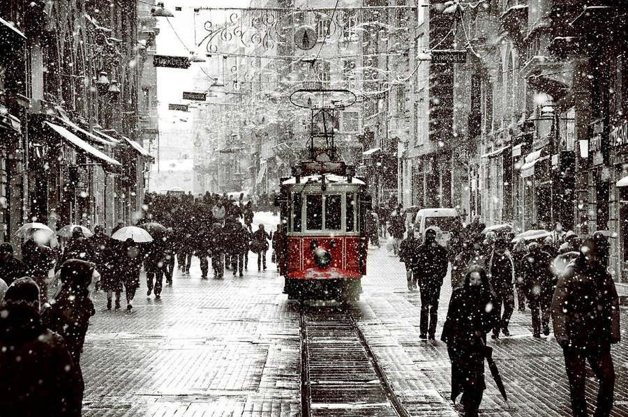 Estações do ano em Istambul na Turquia