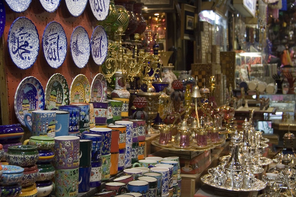 Grand Bazaar em Istambul na Turquia