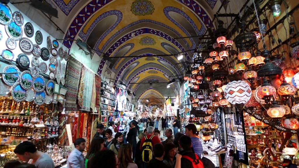 Grand Bazaar em Istambul na Turquia