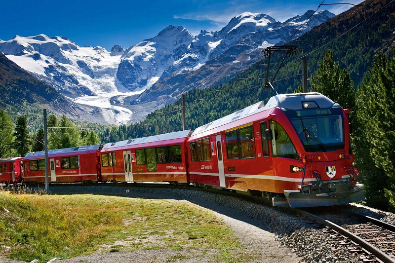 Viajar de trem pela Suíça