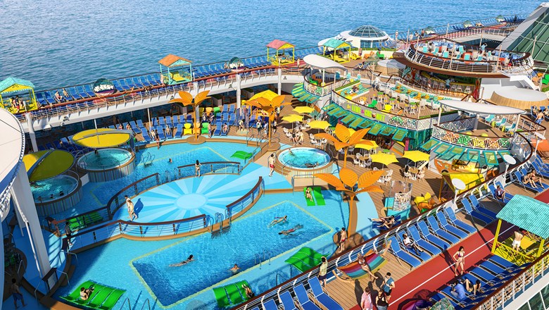 Piscina no Royal Caribbean